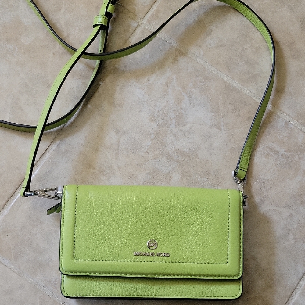 NWOT Michael Kors Lime Green Crossbody Bag